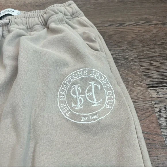 Abercrombie & Fitch Cream Joggers Size Small Lounge Casual Cozy Sweatpants - Picture 3 of 10